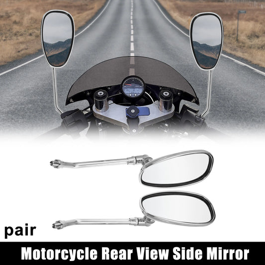 Pair Motorcycle 10mm Screw Rearview Mirror Universal for Kawasaki Honda
