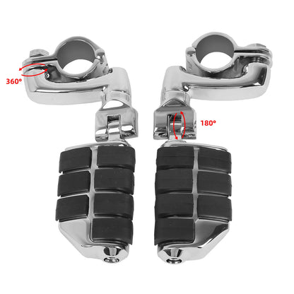 32mm Chrome Highway Engine Guards & Footpegs for Harley