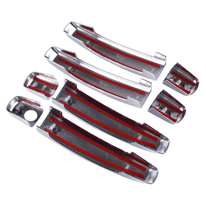 8pcs Chrome Exterior Door Handle Covers for Chevy Traverse (2009-2012)