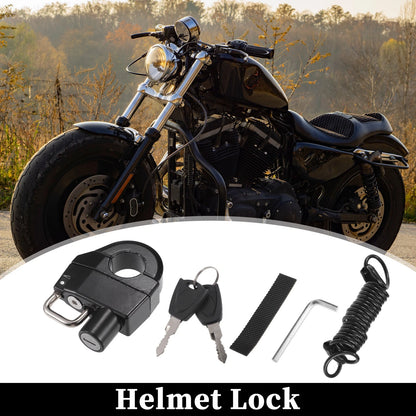 Helmet Lock Set Anti-Theft Cable for Motorcycle