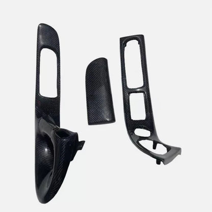 RHD Carbon Fiber Interior Door Handle Panel Replace for Mazda RX-7 FD3S