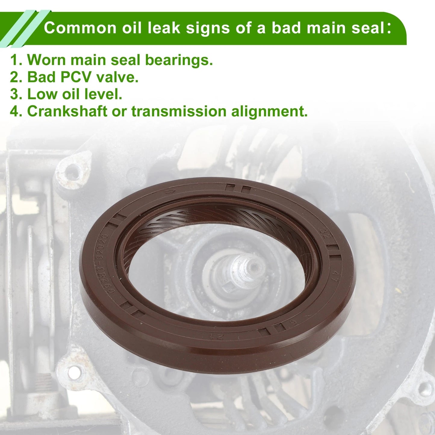 Front Crankshaft Oil Seal for SUZUKI SJ410, CHEVROLET MATIZ (1981-2005)