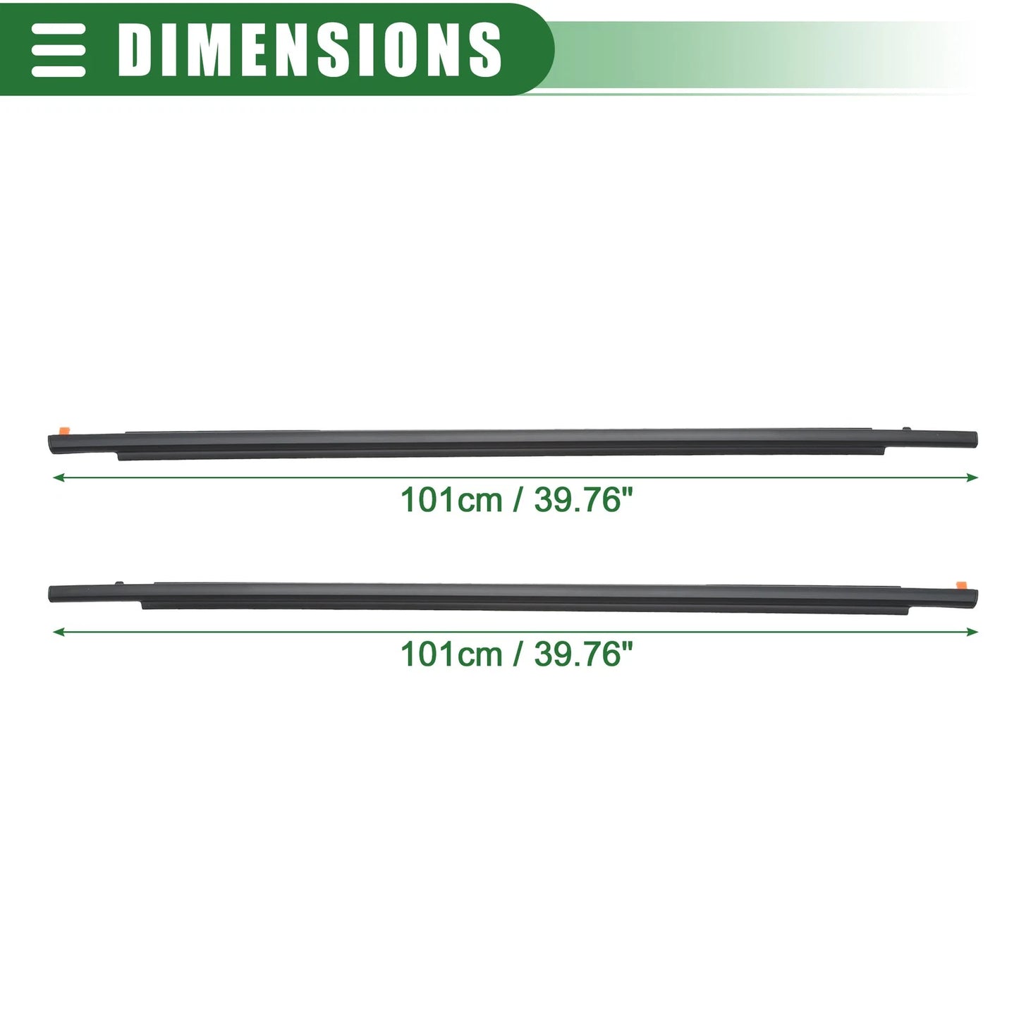Front Left Right Door Window Belt Weatherstrip for Toyota FJ Cruiser (2007-2014)