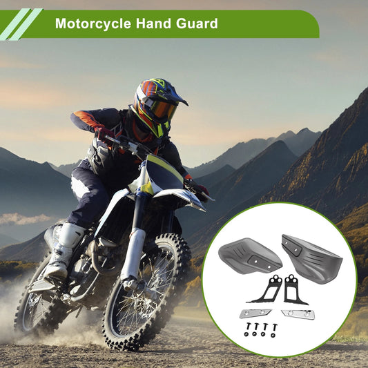 1x Universal Hand Guard Knuckle Guard Protector Gray PP Plastic for Motorcycles