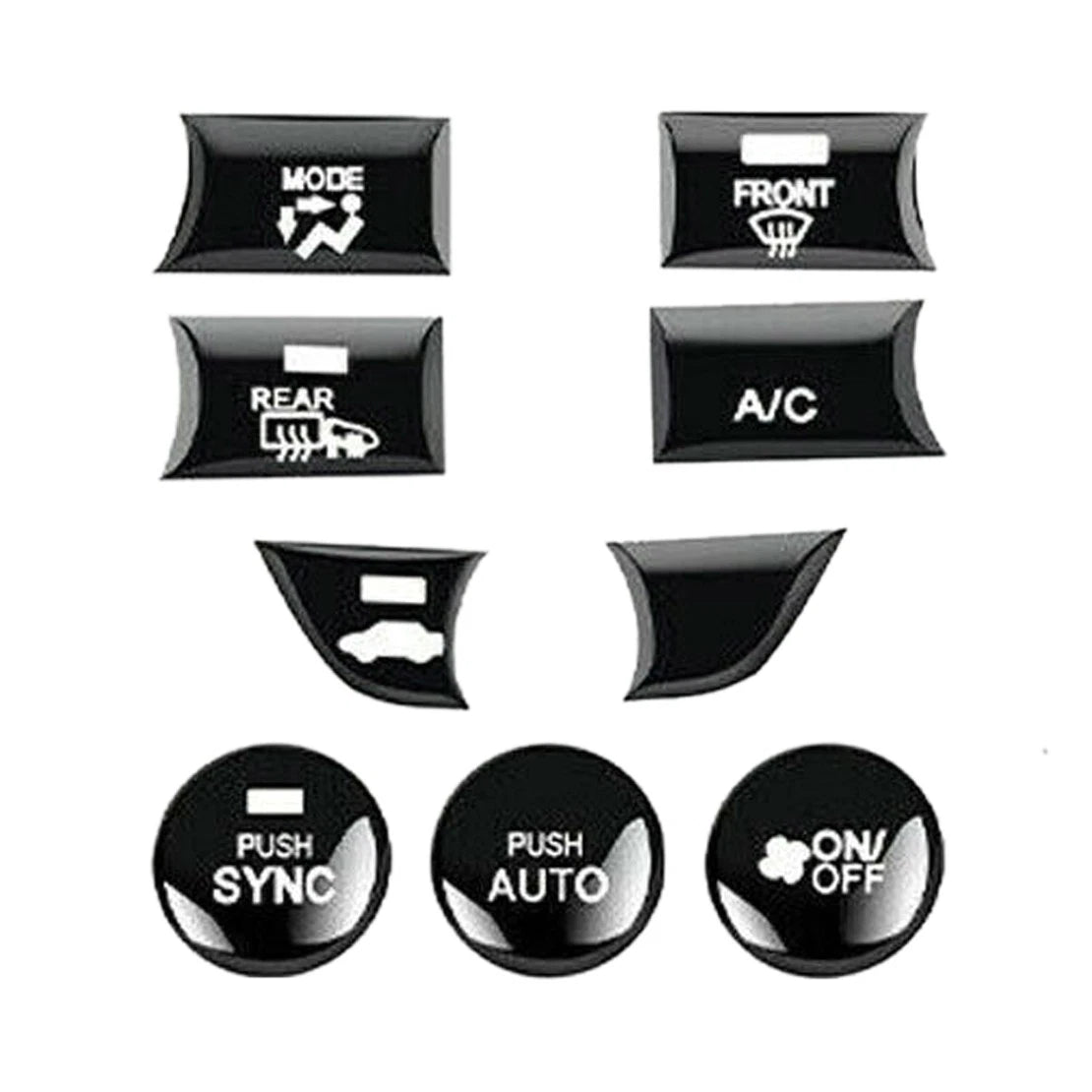 9 x Center Console Switch Button Covers for Honda Accord (2018-2021)