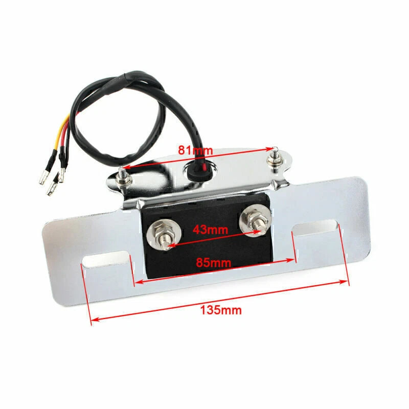 Rear Tail Light Chrome Bracket for Cafe Racer Motor