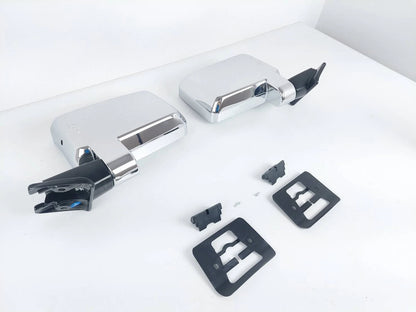 Chrome Flat Side Door Mirror for Landcruiser 60 Series (1987-1990) LH+RH