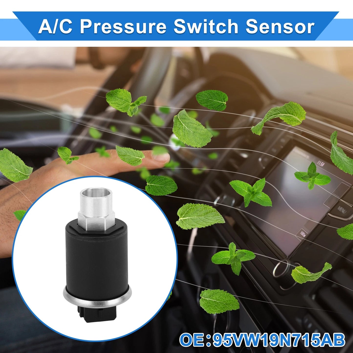 A/C Pressure Switch Sensor for VW Golf III (1991-1997) - Metal 1 Pcs