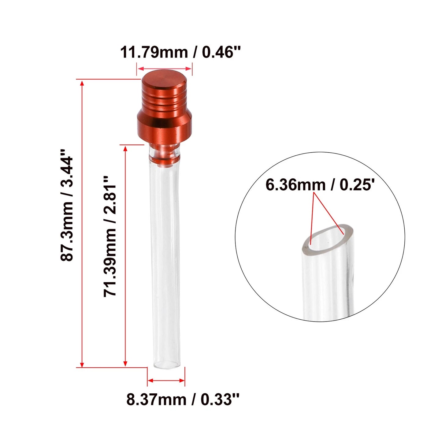 2 x Gas Cap for ATV Dirt Bike Orange