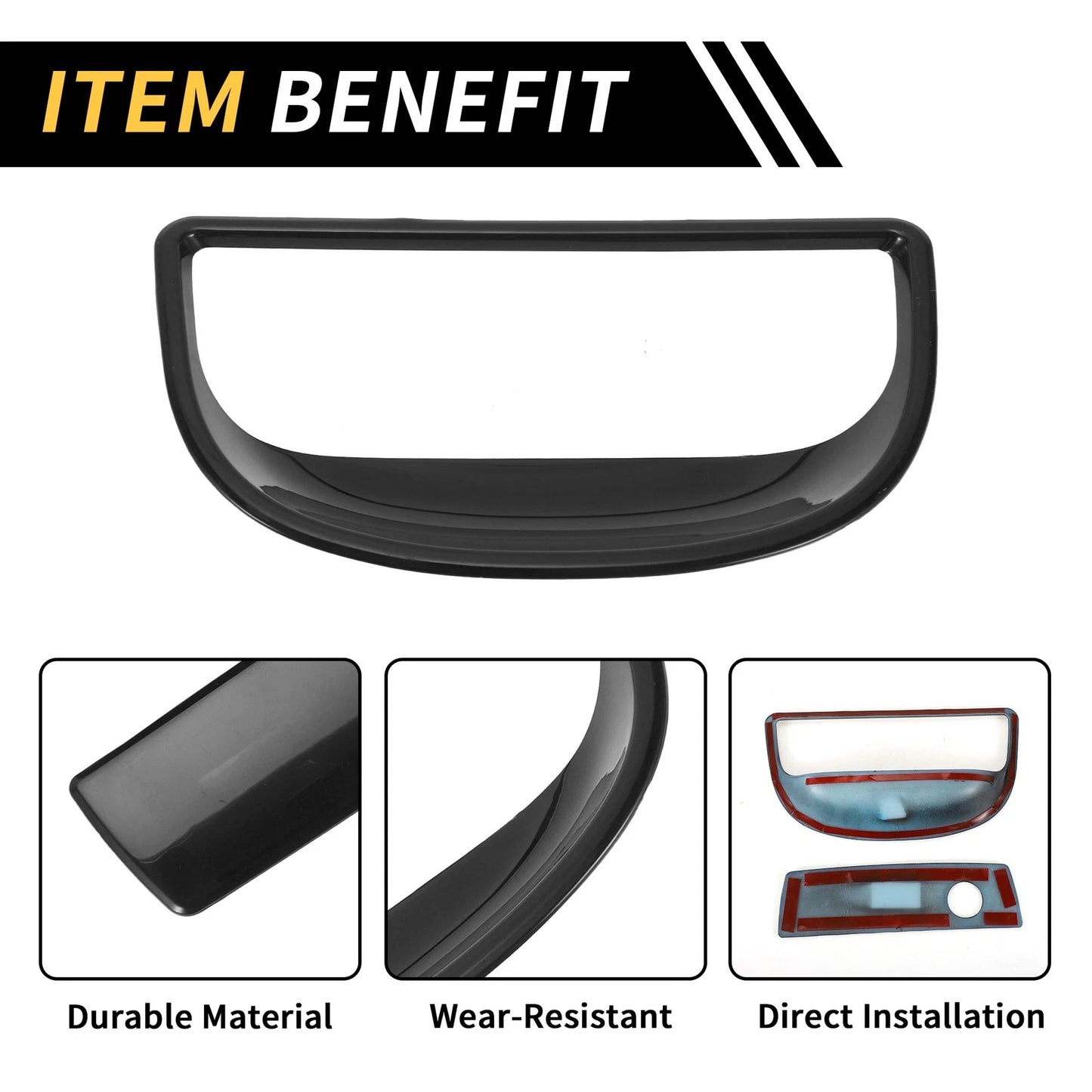 Glove Box Handle Switch Cover for Jeep Wrangler JK (2007-2017) Black