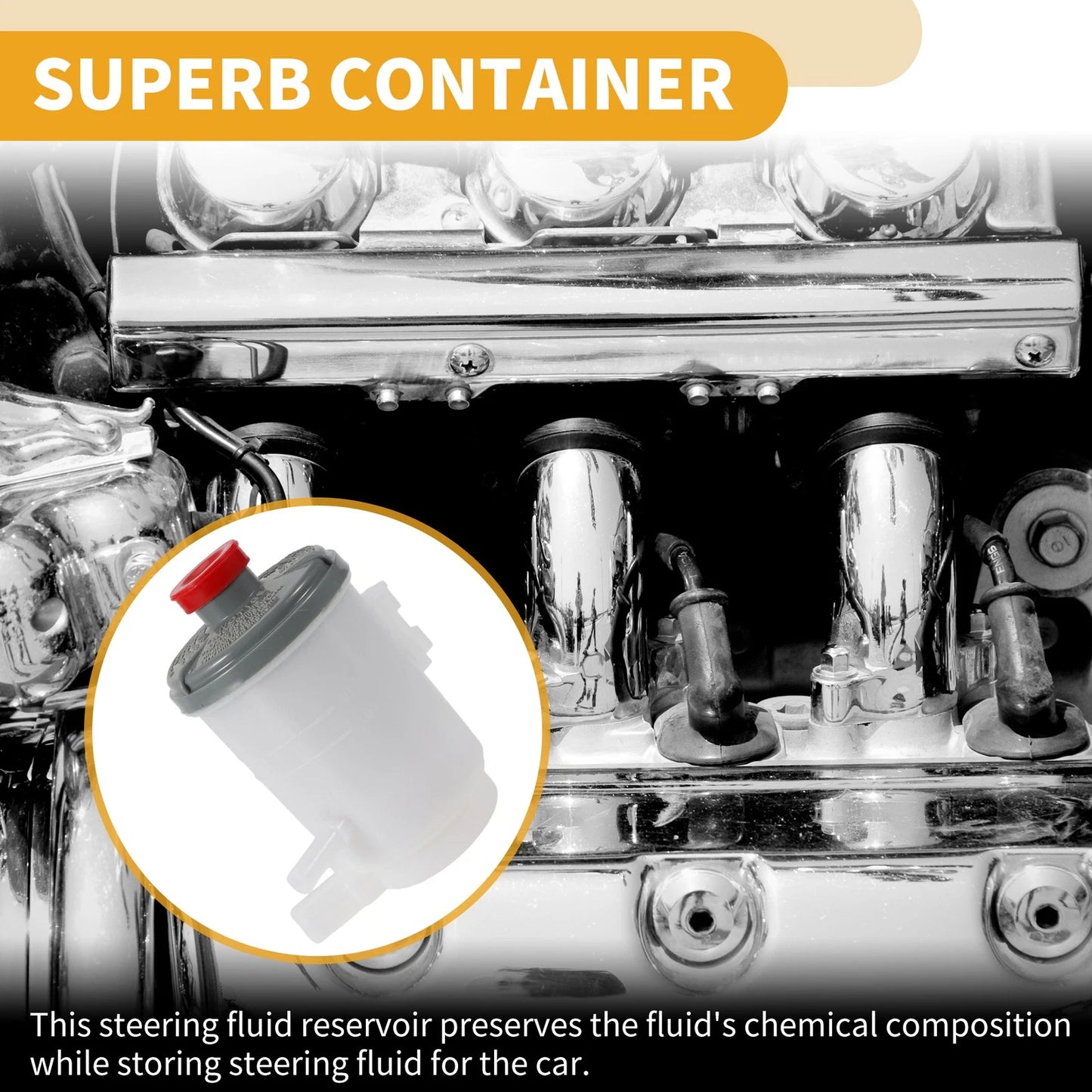 Power Steering Reservoir for Honda Odyssey 2011-2017 Plastic White