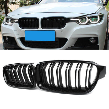Kidney Grills & Carbon Fiber Mirror Caps for BMW F30 320i 328i (2012-2018)