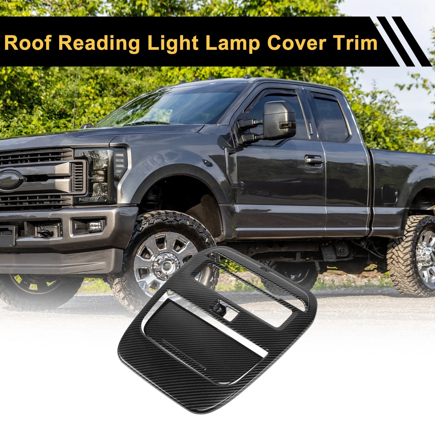 Set of 2 Car Inner Front Reading Light Lamp Panel Covers for Ford F-150 (2021-2024)