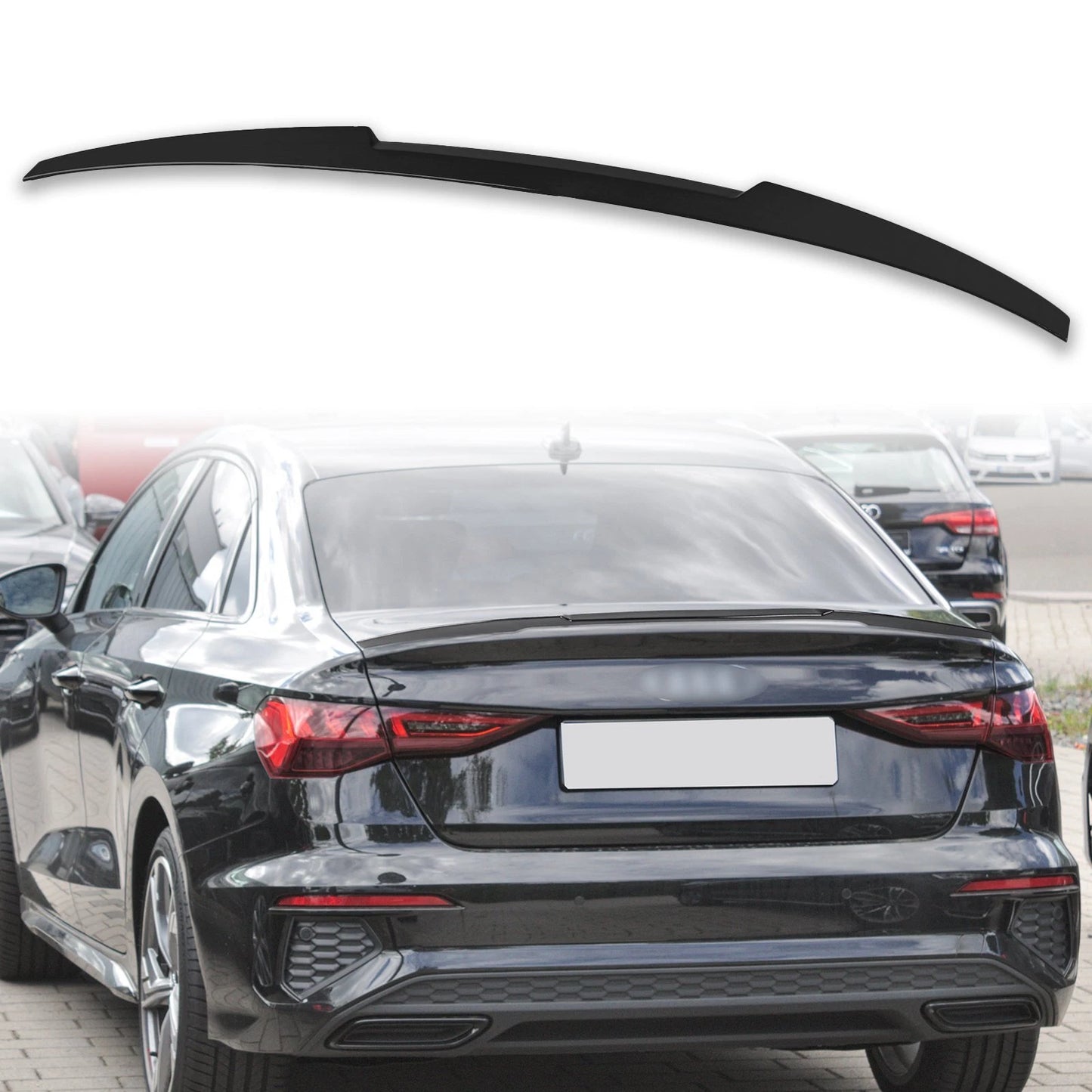 ABS Boot Spoiler for Audi A3 8Y Sedan (2020-2024) Mythos Black LY9T