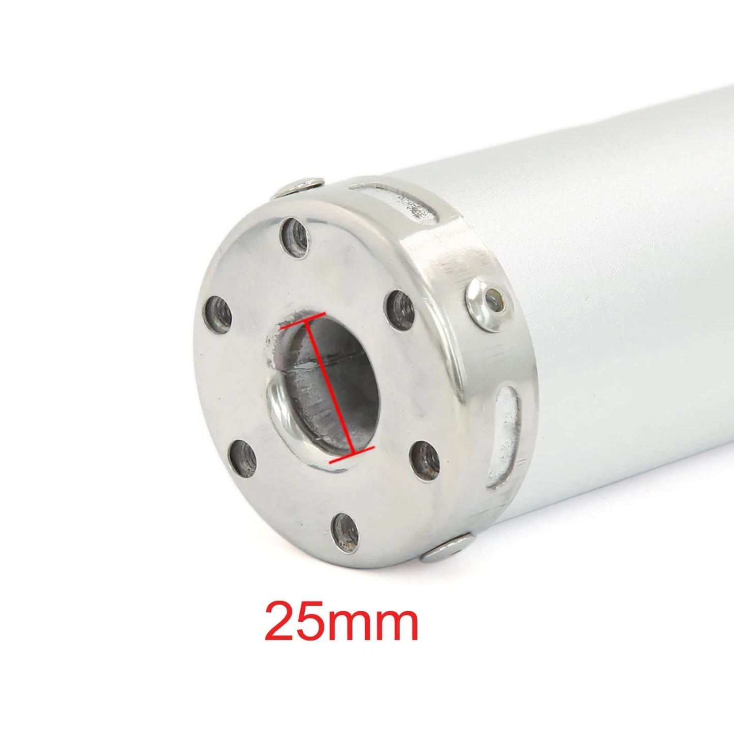 Tail Exhaust Pipe / 280mmx60mm / Muffler Silver Tone for Universal Motorcycle