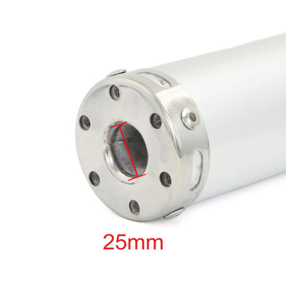 Tail Exhaust Pipe / 280mmx60mm / Muffler Silver Tone for Universal Motorcycle
