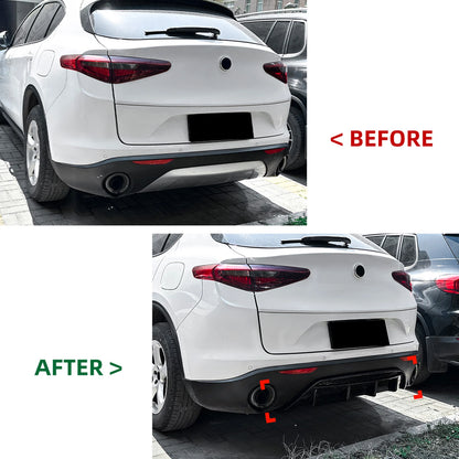 Rear Bumper Diffuser Lip for Alfa Romeo Stelvio (2017-2024)