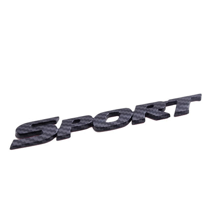 Carbon Fiber Style SPORT Logo Emblem Badge Sticker for Universal Sk (N/A)