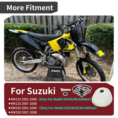 Air Filter Cage Holder Guide & Bolt for Suzuki RM125 RM250 (2001–2008)