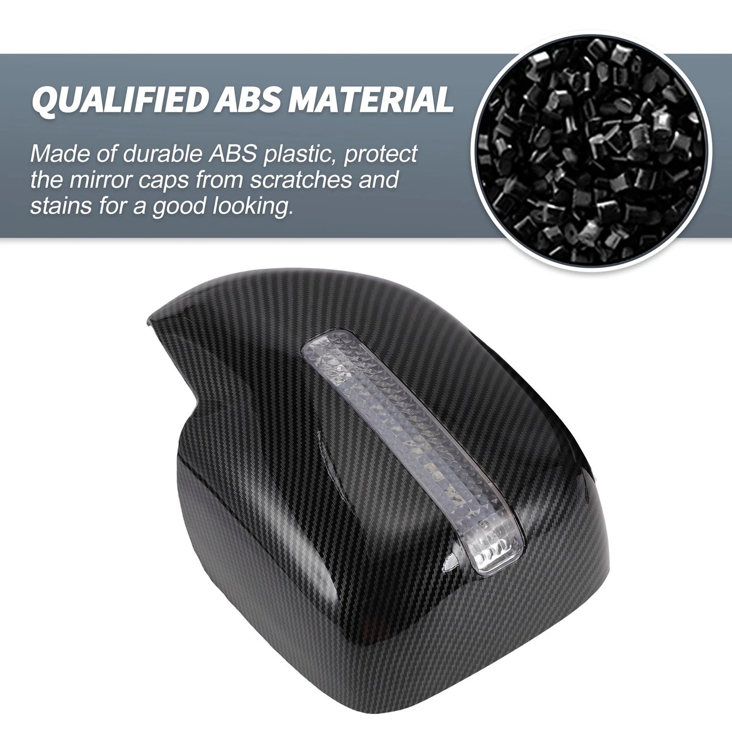 Rearview Mirror Cover Overlay Black Carbon Fiber for Lexus LX470 (1998-2007)