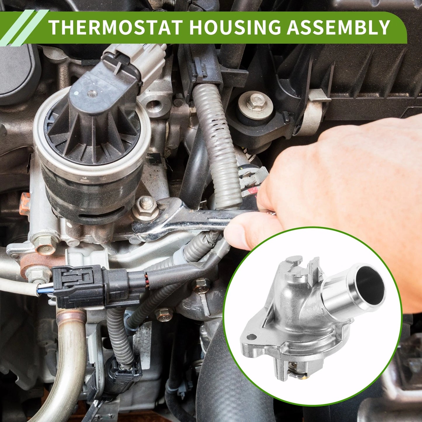 Engine Coolant Thermostat Housing Assembly for Chevrolet Malibu (2016-2019)