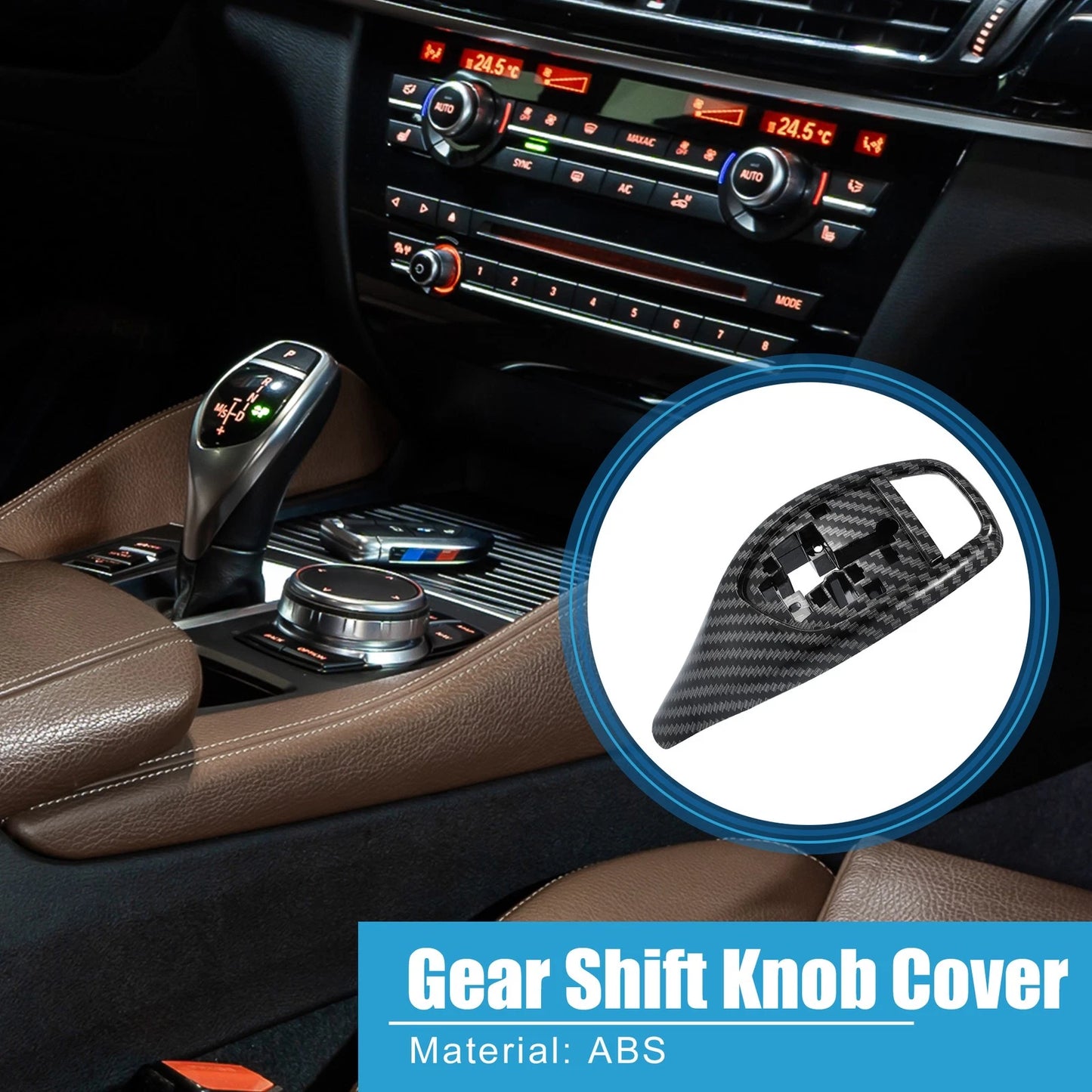 Gear Shift Lever Cover for BMW 1 2 3 4 5 6 7 Series X3 X4 Carbon Fiber (2006-2023)