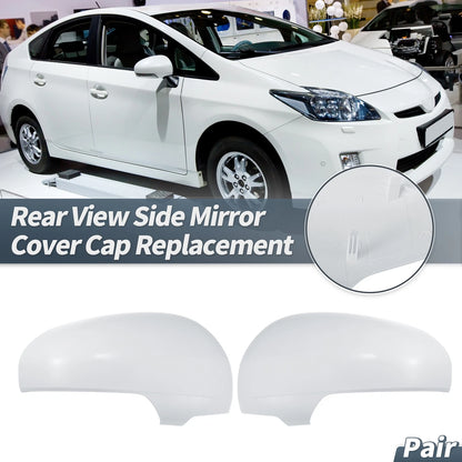Rearview Mirror Cover Cap White for Toyota Prius (2010-2012)