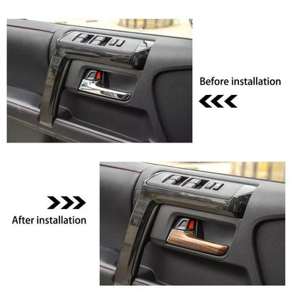 Wood Grain Interior Car Door Handle Cover Trim 4 x for Toyota 4Runner (2017–2023)