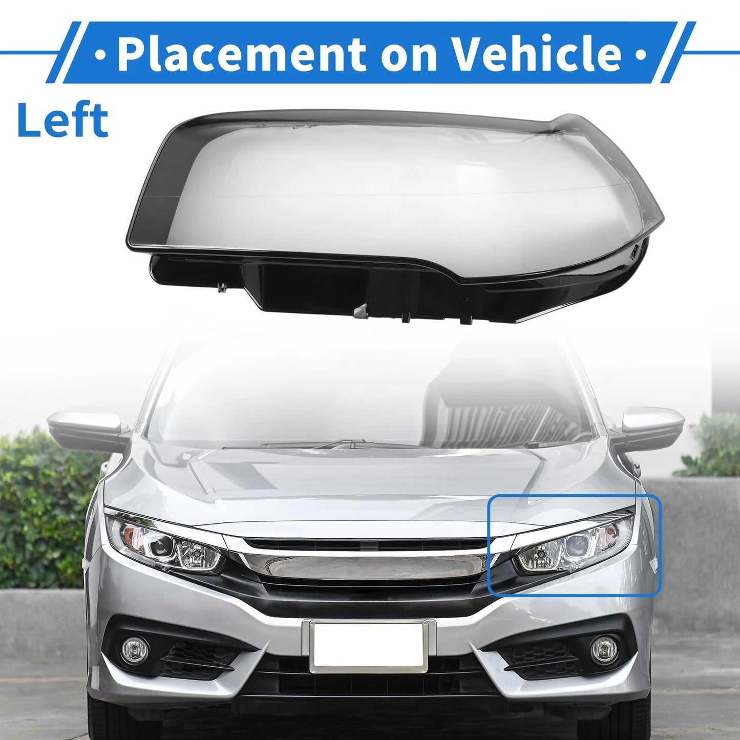 Front Left Headlight Lens Cover for BMW X3/E83 (2004-2010)