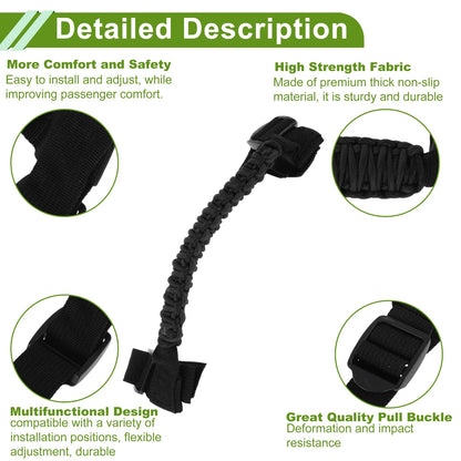 Roll Bar Grab Handles for Jeep Wrangler JL 4 Door (2024-2025) Black