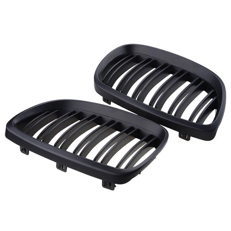 Black L+R Front Kidney Grille for BMW E92 E93 328i 335i 3-Series (2007-2010)