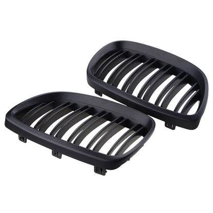 Black L+R Front Kidney Grille for BMW E92 E93 328i 335i 3-Series (2007-2010)