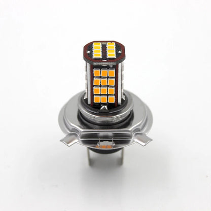 Amber 56SMD H4 LED Lamp Auto Motorcycle Headlight Bulb DC 6V 8W 800LM
