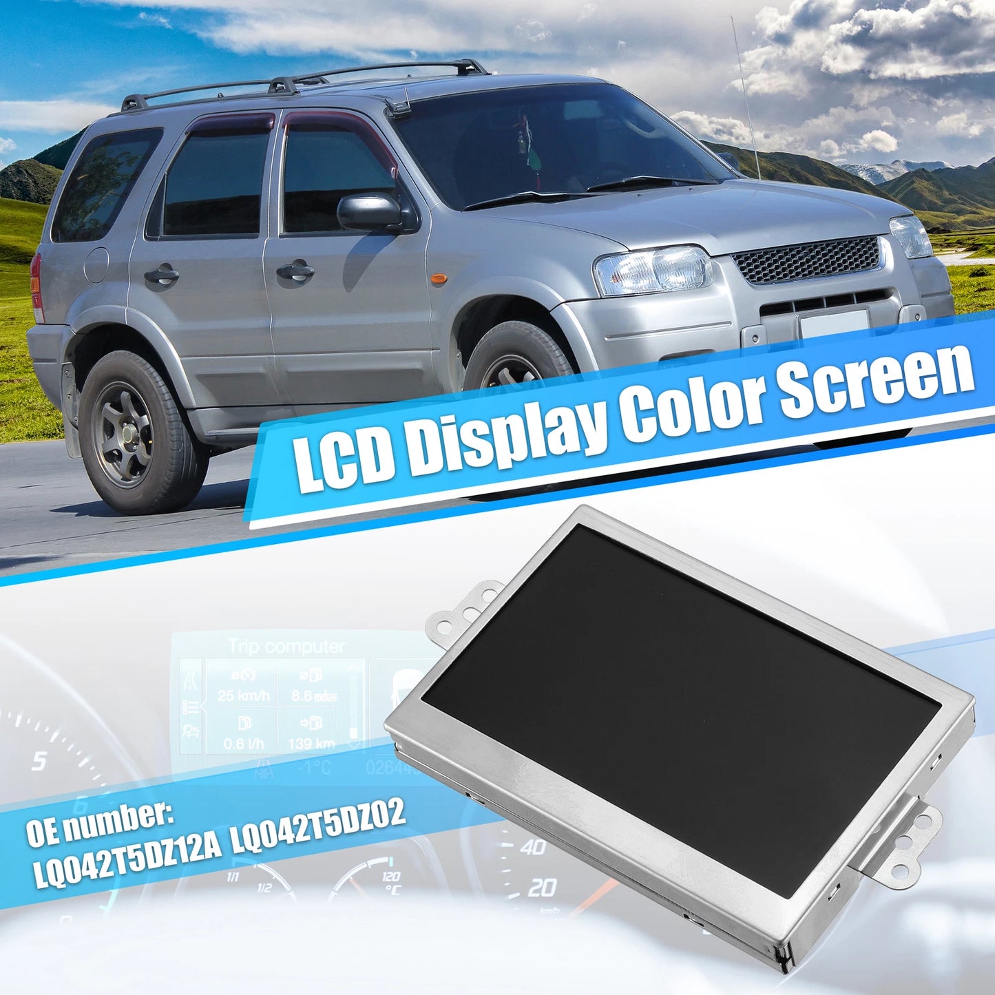 LCD Display Color Screen for Ford Escape Focus Speedometer (140MPH)