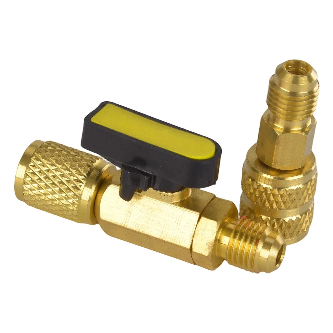 1/4" SAE Air Conditioning Refrigerant Ball Valve for HVAC (R410A, R134A, R12, R22)