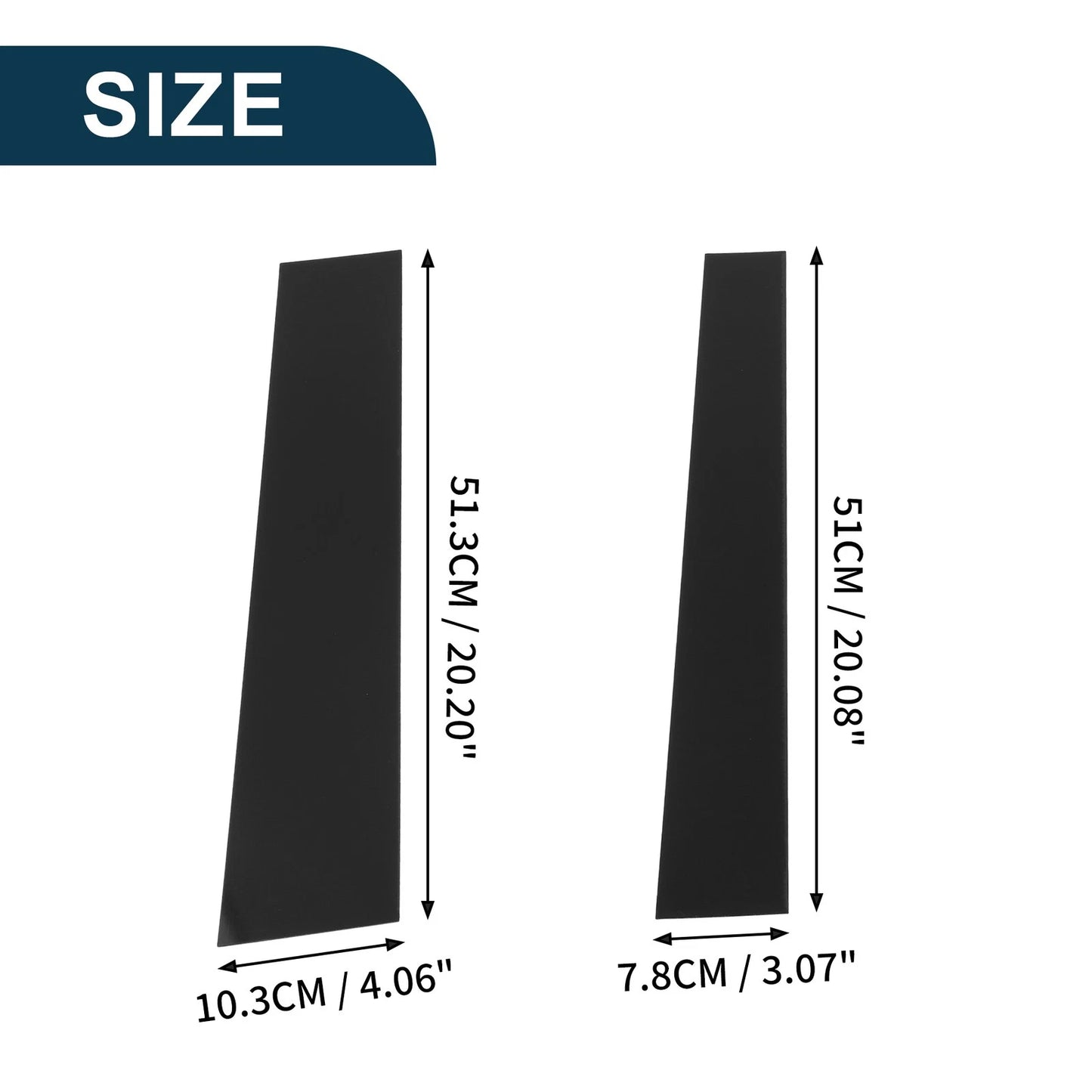 4 Pcs Door Pillar Window Trim for Toyota Sequoia (2008-2014) Black