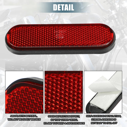 Spoke Reflective / 100x30mm / Self Adhesive for Motorcycle Red