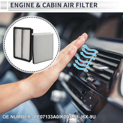 Cabin Air Filter Combo for Mazda CX-5 2.0L 2.2L 2.5L (2013-2024)