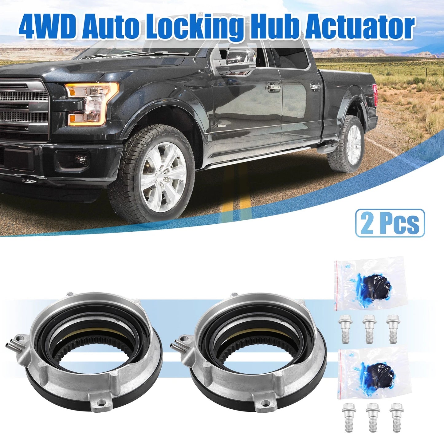 2 x 4WD Locking Hub Actuator for Ford F150, Expedition, Lincoln Navigator