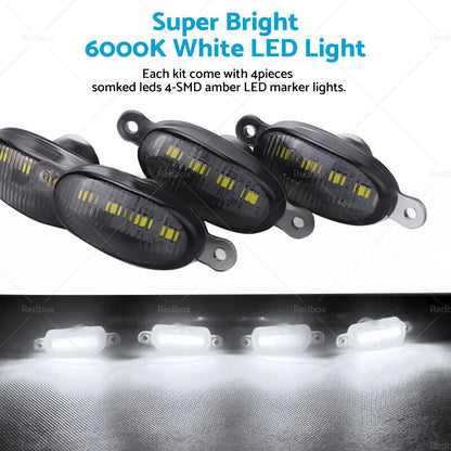 4x Smoked Lens White LED Running Lights for Ford Raptor (2017-2023)