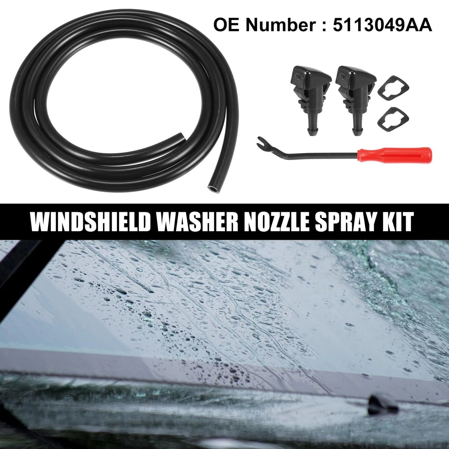 6 x Front Windshield Washer Nozzles for Chrysler 300C (2004-2010)