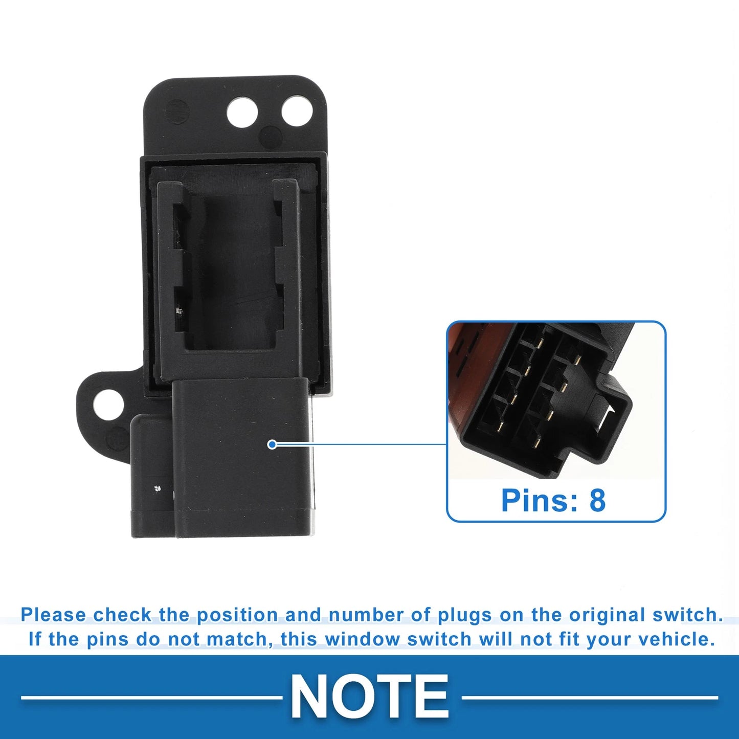 Front Power Window Switch for Dodge Grand Caravan Chrysler OEM Replacement
