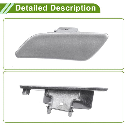 Left Washer Nozzle Cover Cap for Porsche Panamera Silver Tone