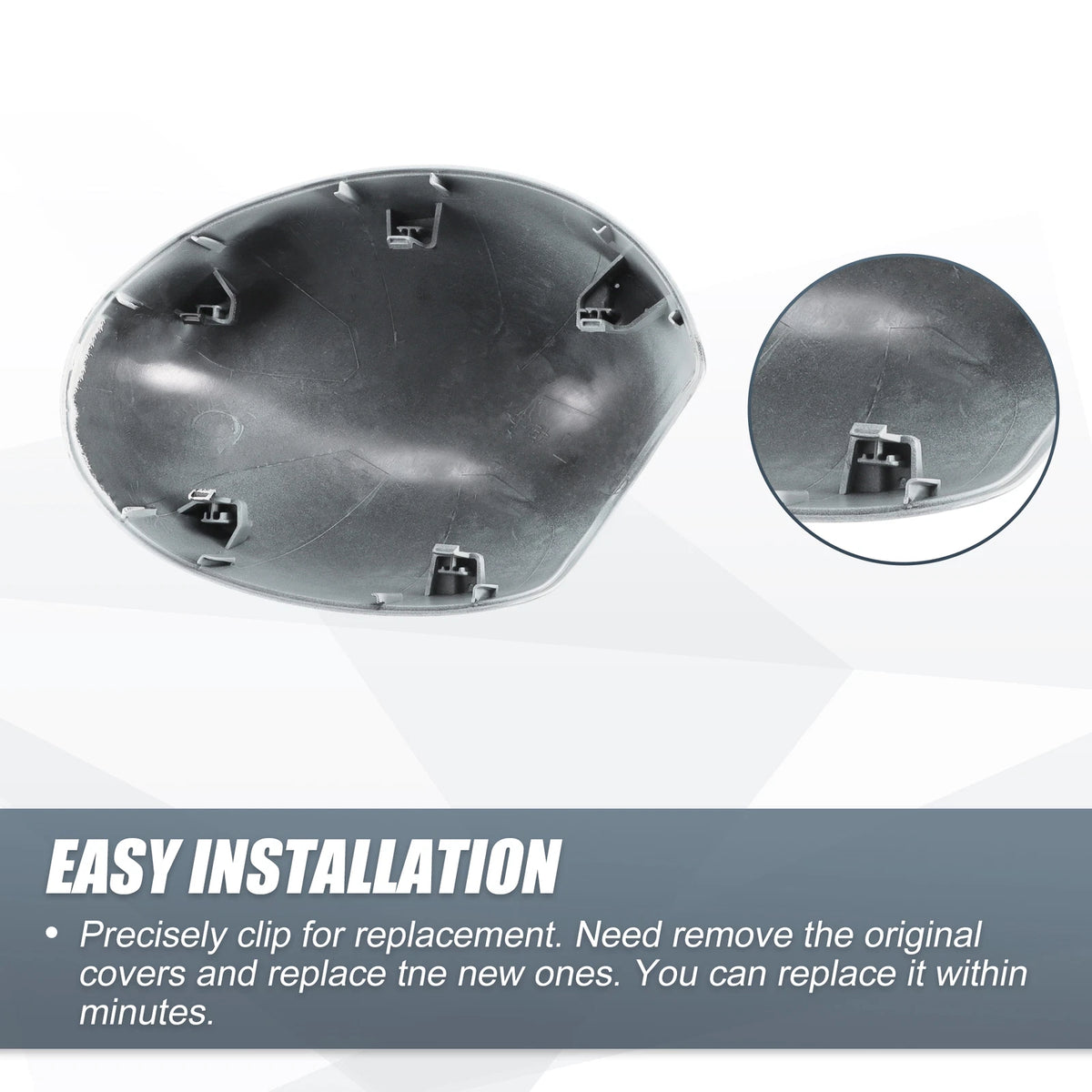 Left Side Mirror Cover Cap White for BMW Mini Clubman R55 R57 (2007-2014)