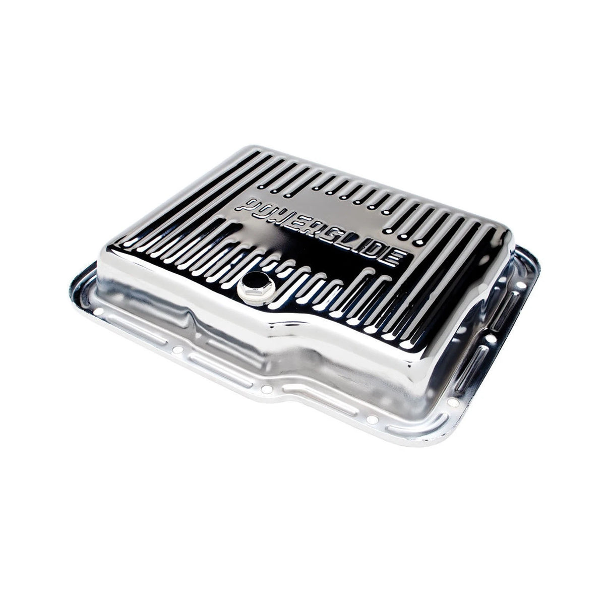 Chrome Finned Powerglide Transmission Pan for Chevrolet (1962-1972)