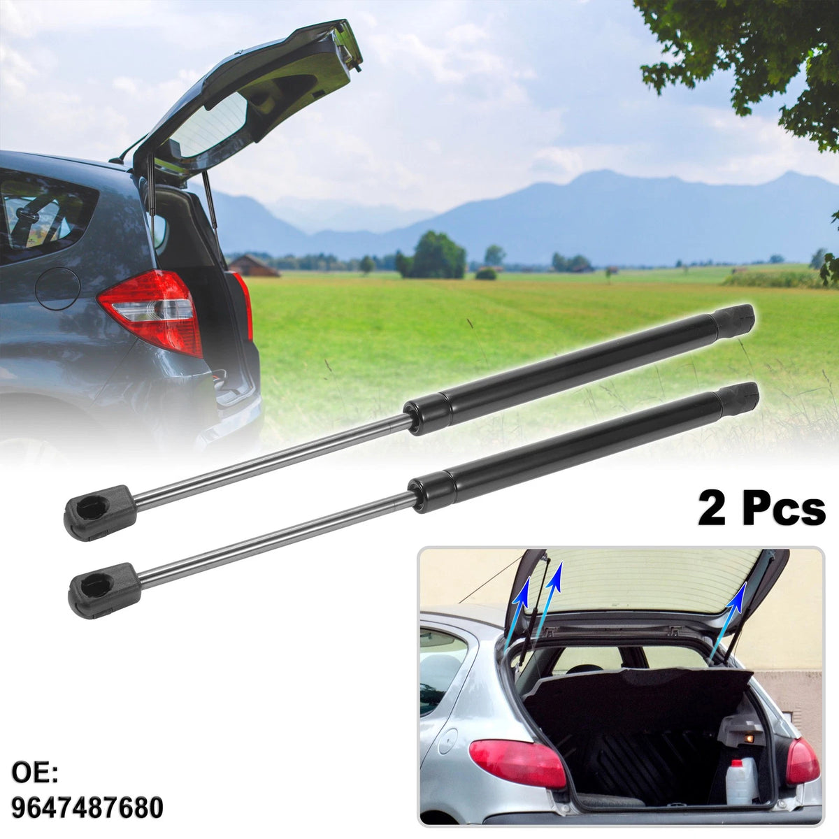 Rear Hatch Lift Support Gas Struts for Peugeot 407 SW (2004-2010)