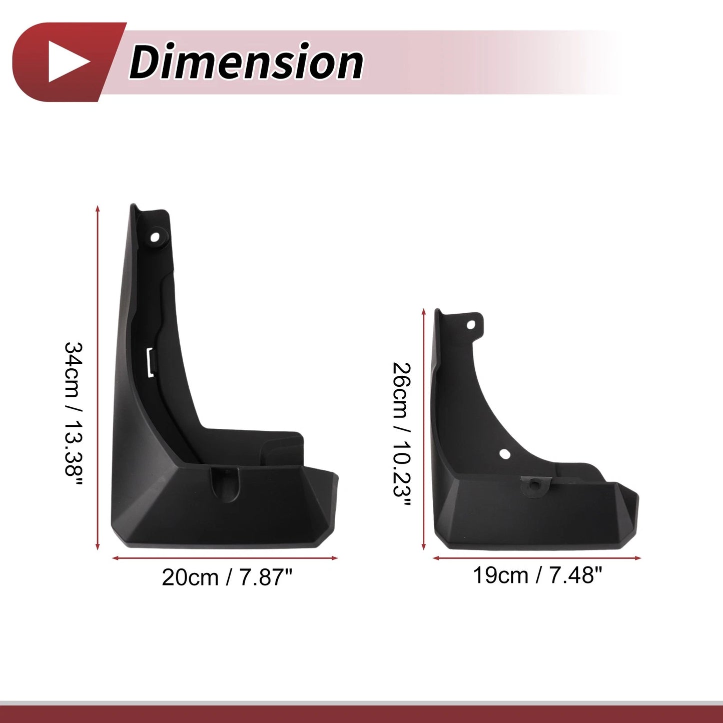 Mud Flaps Splash Guards Set for Toyota Frontlander Sport (2023-2024)