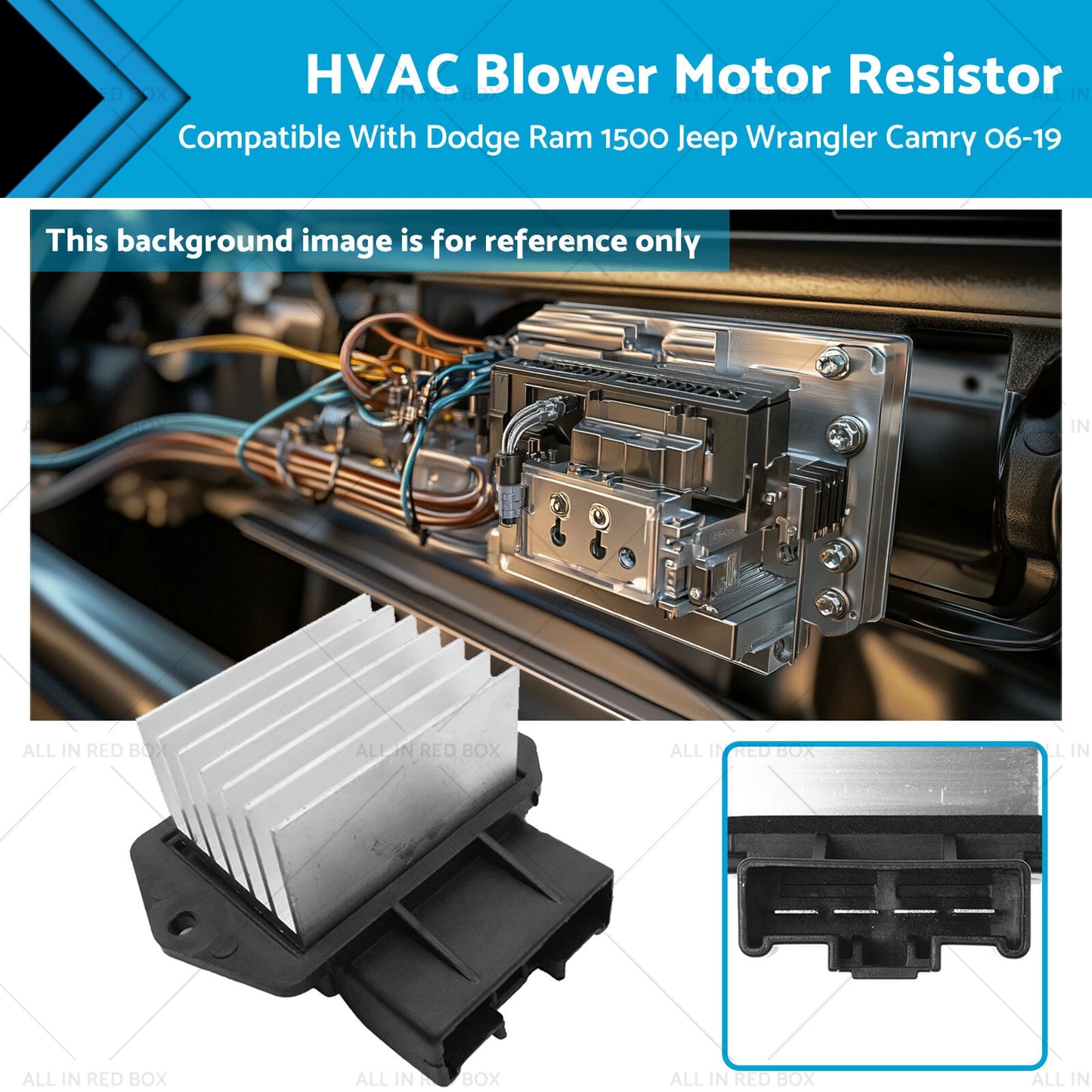 Blower Motor Resistor for Dodge Ram 1500, Jeep Wrangler, Camry (06-19)