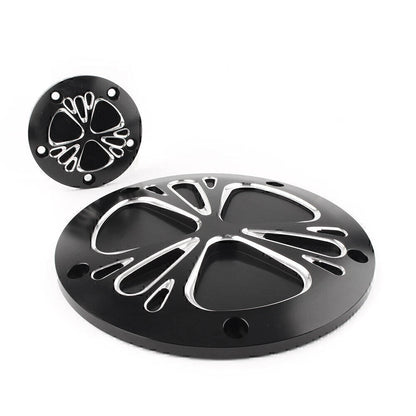 Black Clutch Timer & Point Covers for Harley Dyna, Softail, Sportster