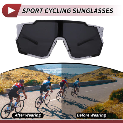 1 Pc Motorcycle Riding Goggles Black White Triacetyl Cellulose for Motorcycle